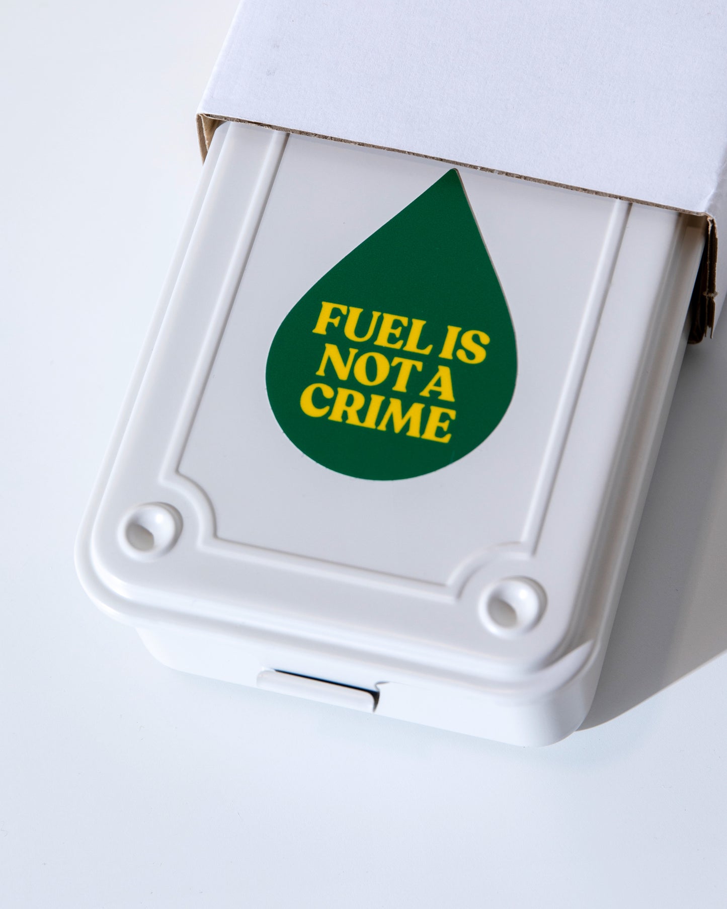 FUEL IS NOT A CRIME STICKER