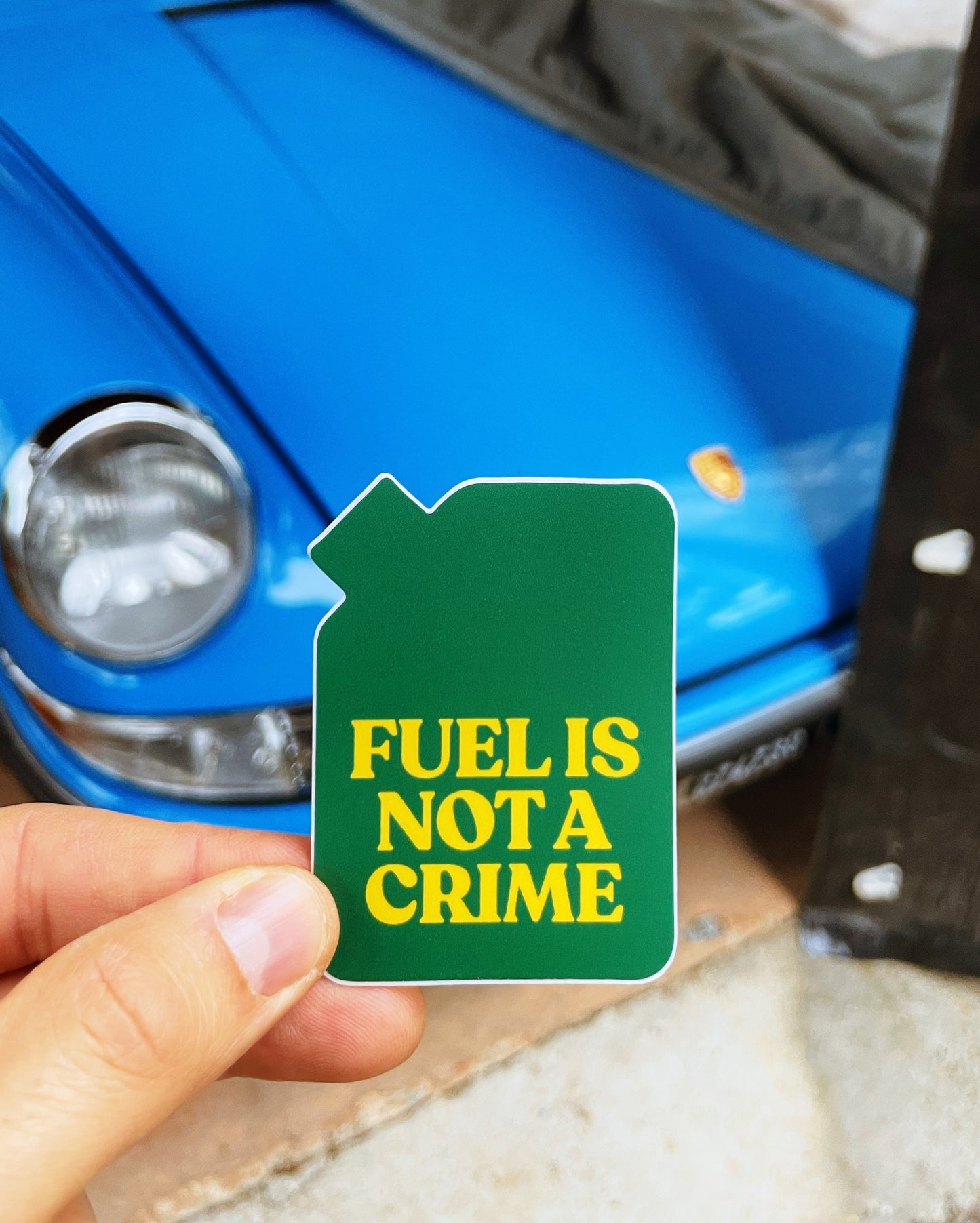 FUEL IS NOT A CRIME STICKER