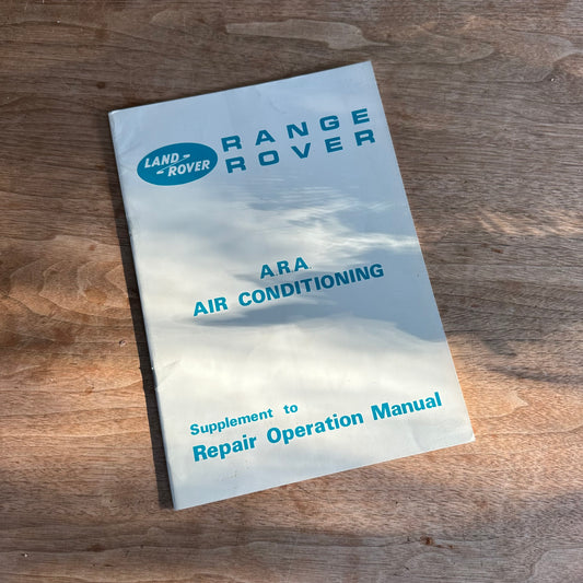 RANGE ROVER CLASSIC AIR CONDITIONING SUPPLEMENT - ENGLISH