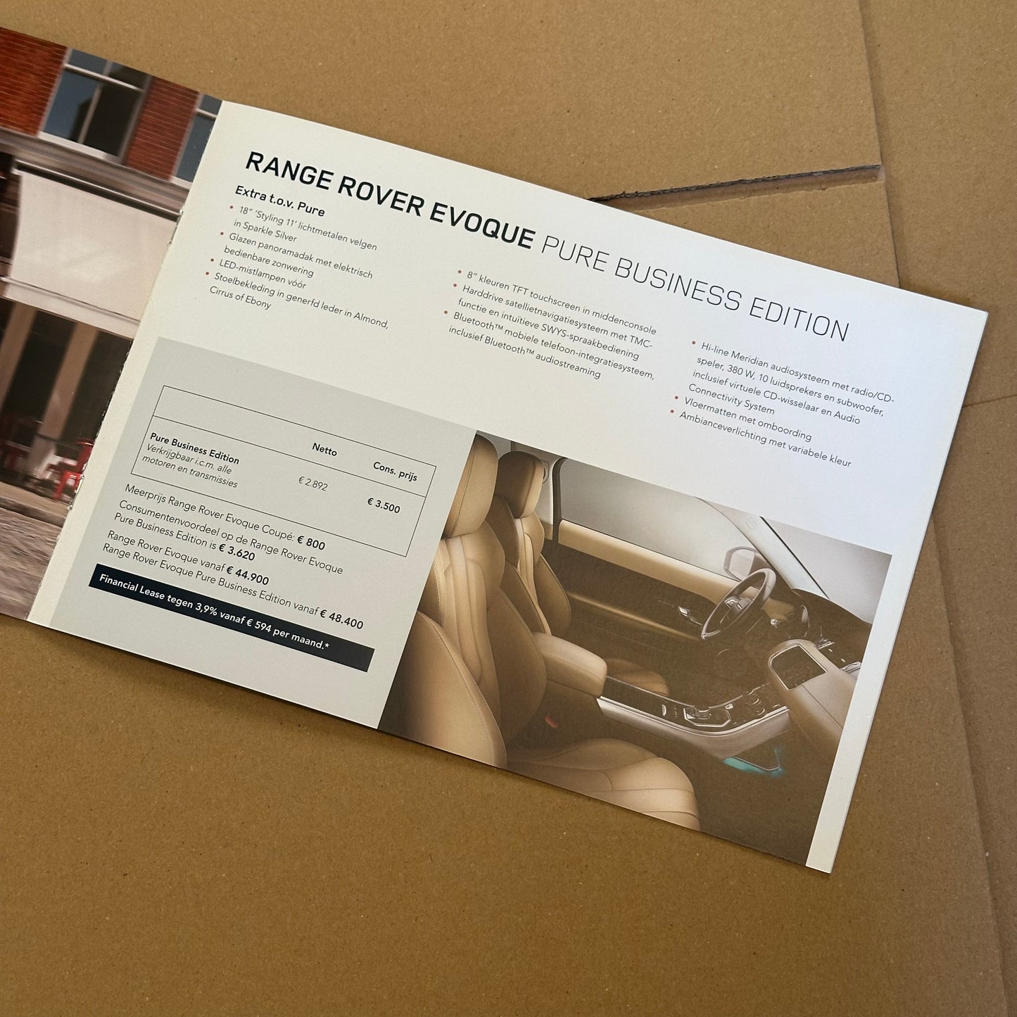 RANGE ROVER EVOQUE BUSINESS EDITIONS - NEDERLANDS