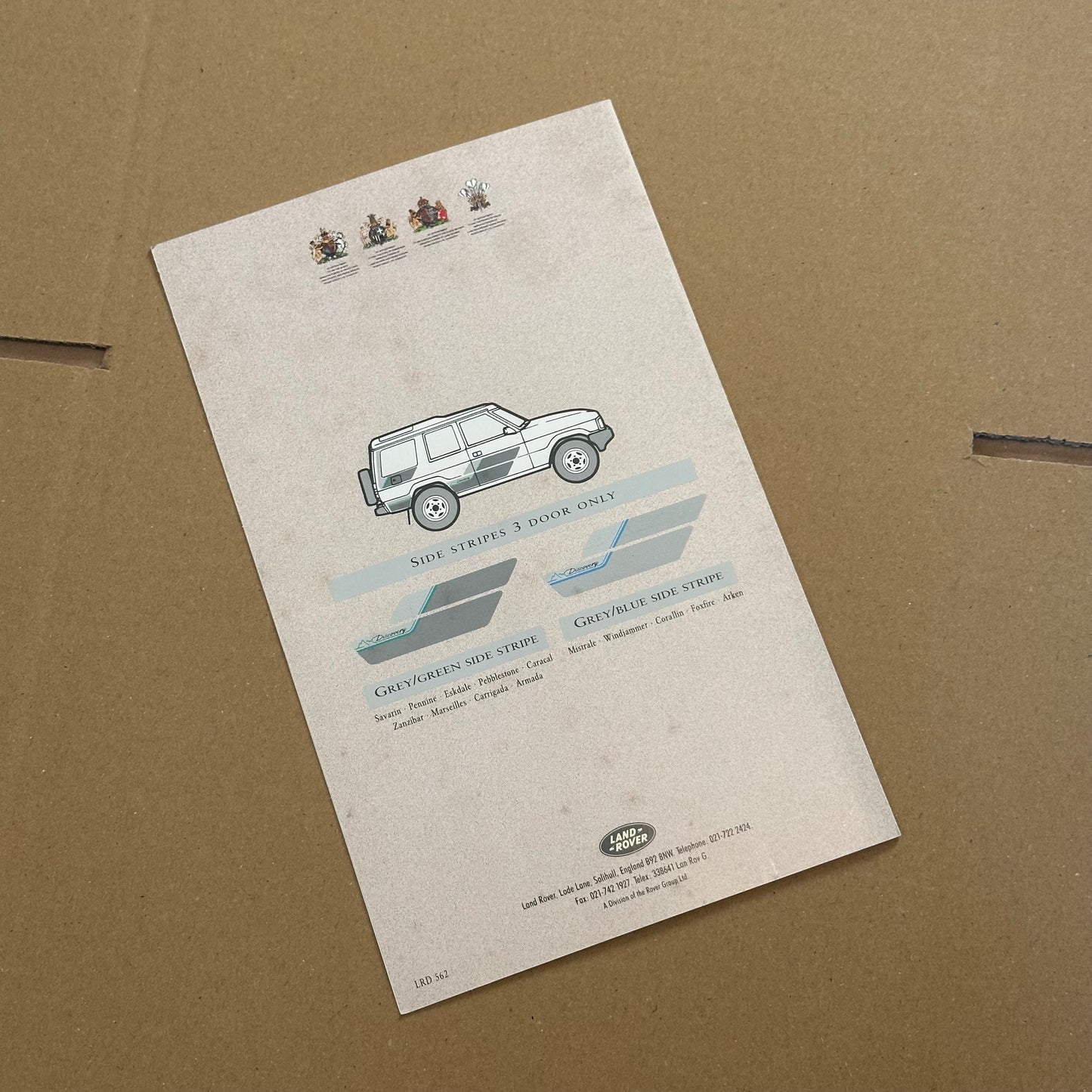 EARLY DISCOVERY KLEURENKAART