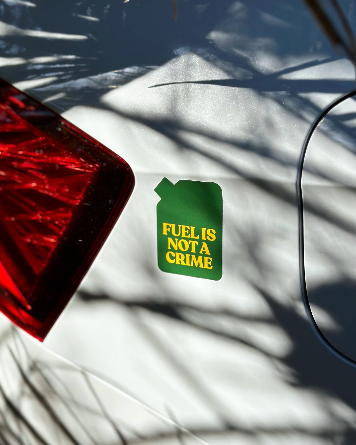 FUEL IS NOT A CRIME STICKER