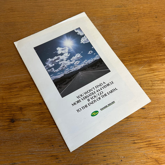 LAND ROVER RANGE ROVER INFO BROCHURE 1985 - ENGLISH