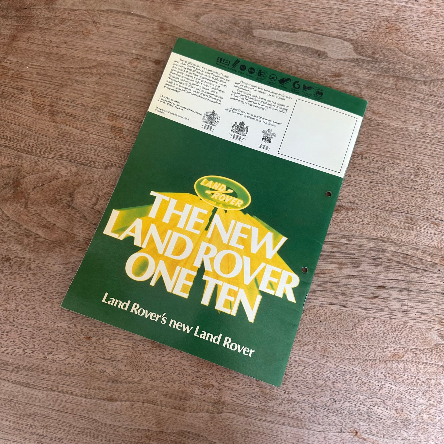 DE NIEUWE LAND ROVER ONE TEN-BROCHURE