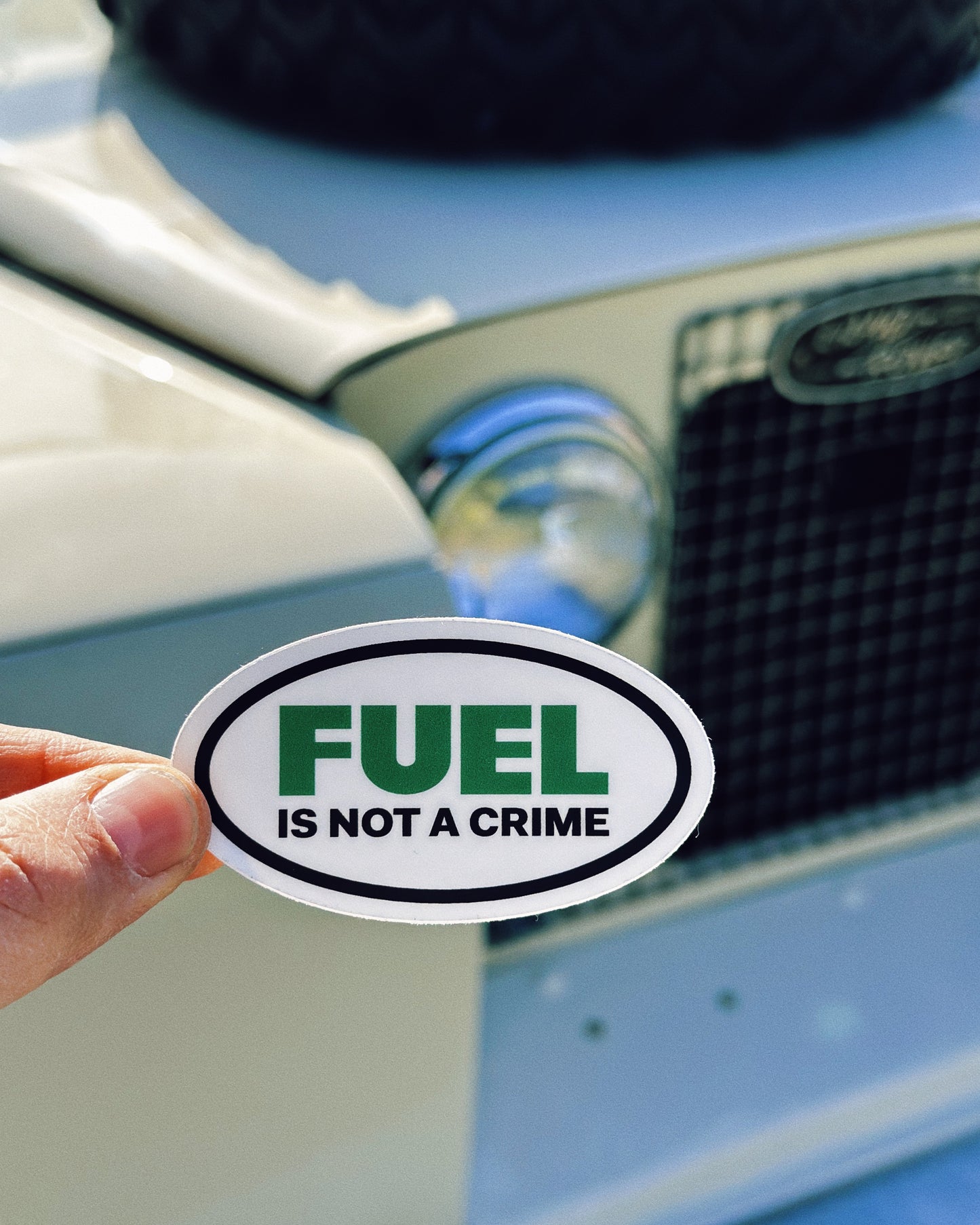 FUEL IS NOT A CRIME STICKER